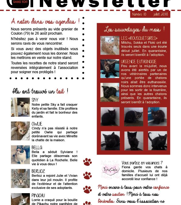 Newsletter juillet 2018