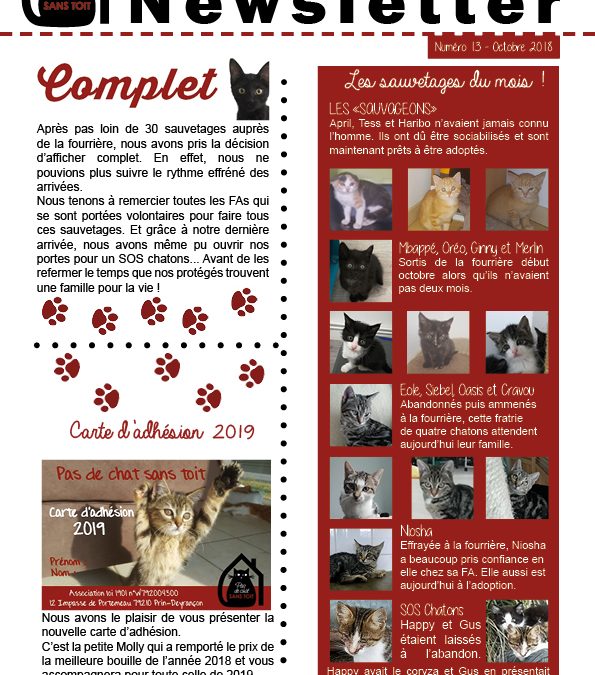 Newsletter octobre 2018