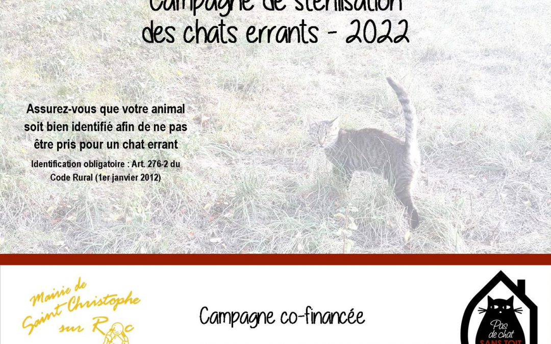 Campagne de stérilisatiion à Saint Christophe sur Roc